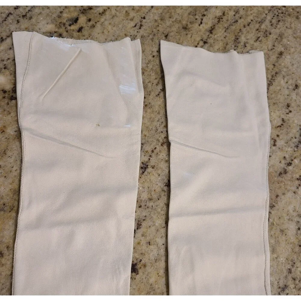 Vintage Women's Size XS-S Beige Soft Kid Leather Formal 13